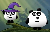 3 Pandas Dans La Fantaisie